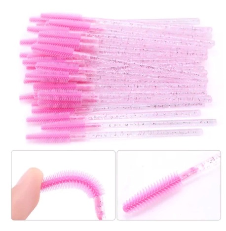 Щёточки розовые c блестками